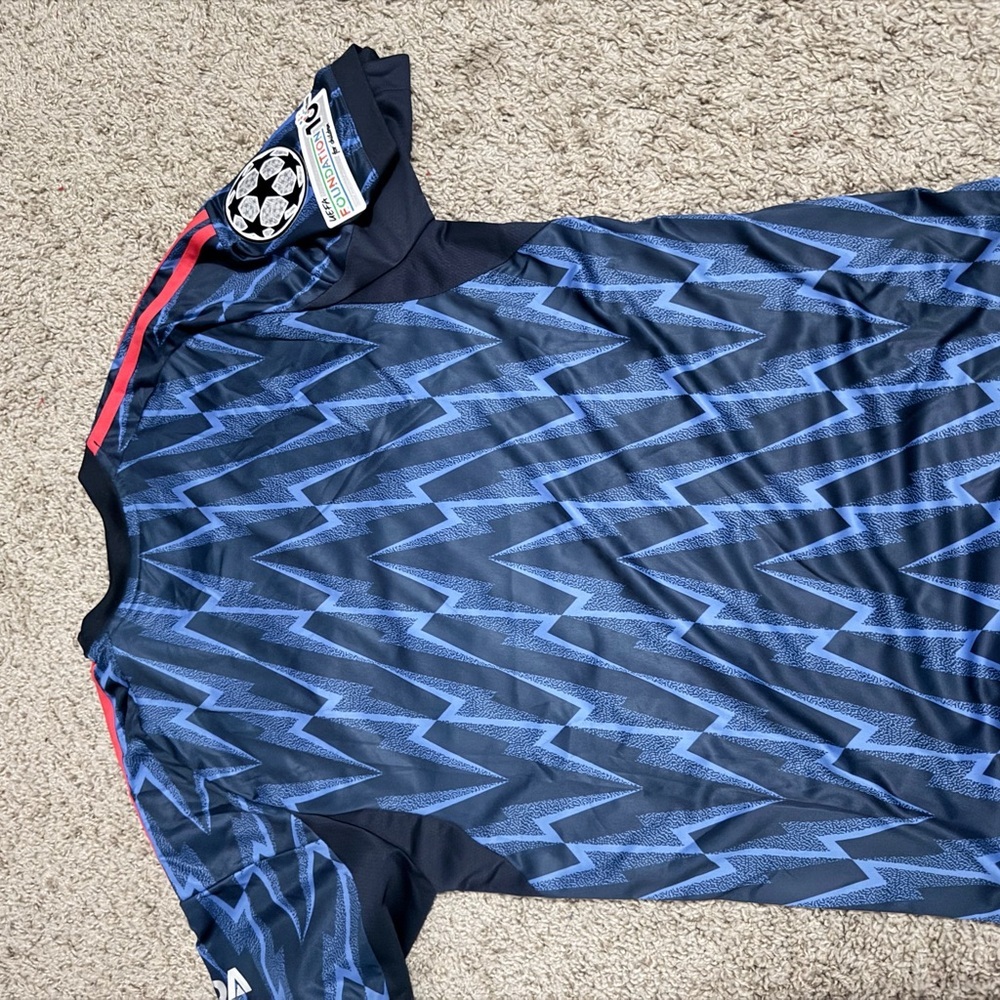 Adidas Navy and Red Zigzag Jersey - Picture 3 of 4